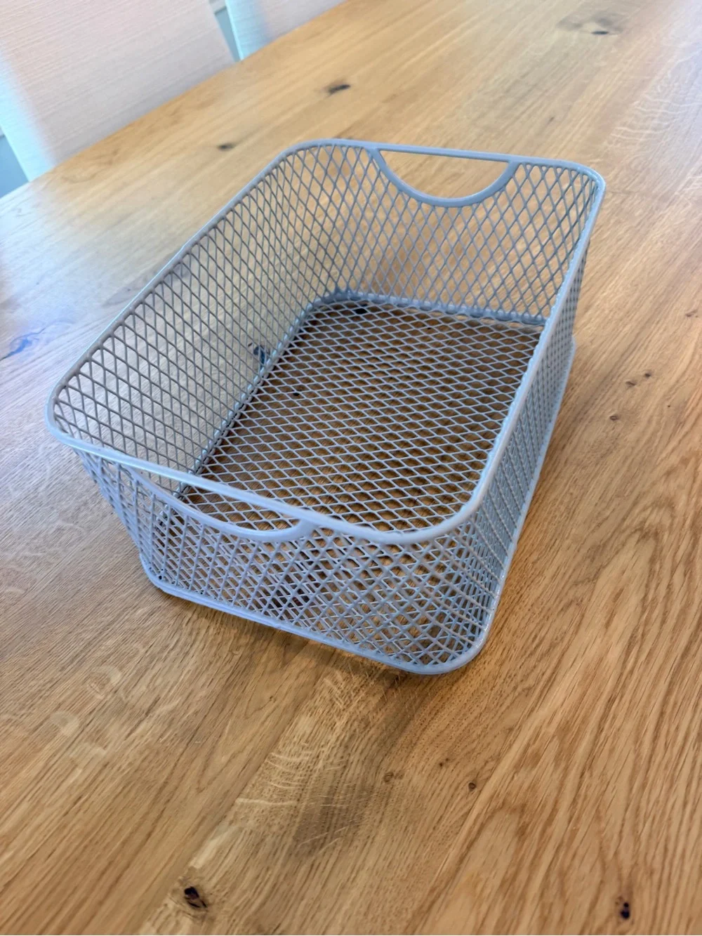 Light Gray Metal Mesh Storage Basket - Home Accents